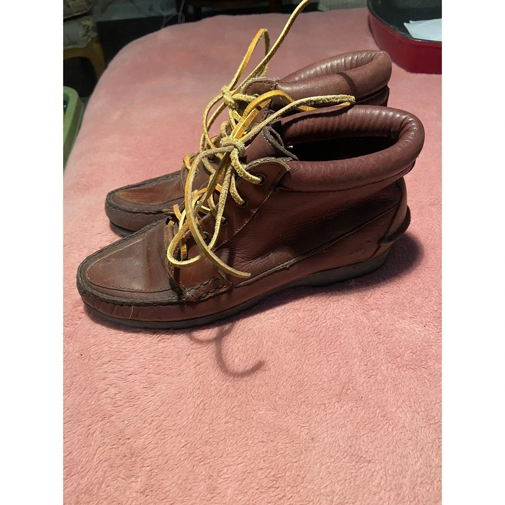 Timberland Women's 790193 Waterproof Brown Leather Boots  Size 8.5 Lace‎ up